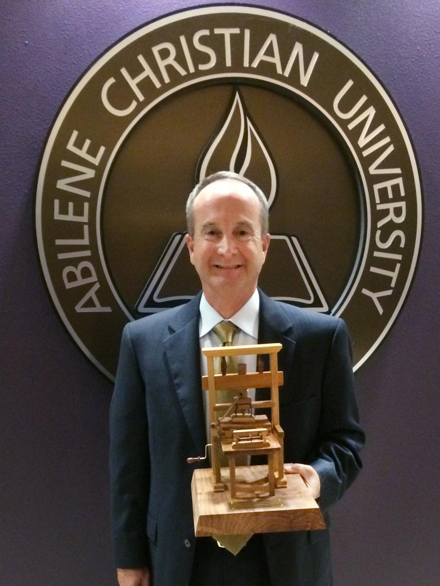 Steve at Abilene Christian University for Gutenberg Award