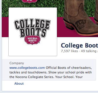 College Boots Facebook