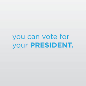 You can vote for your president