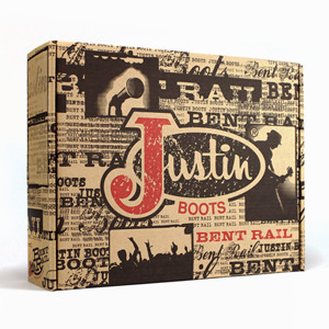 Package Design for Justin Bent Rail Boots Wins