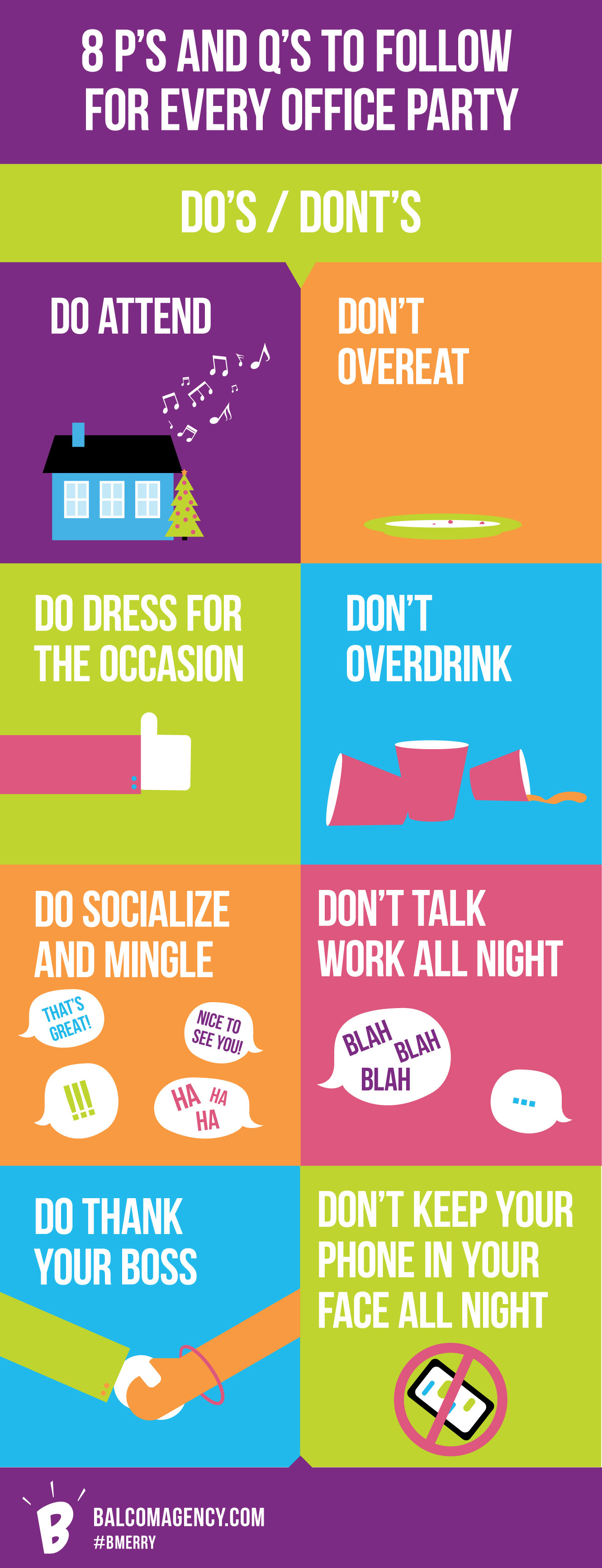 office party do's and don'ts infographic