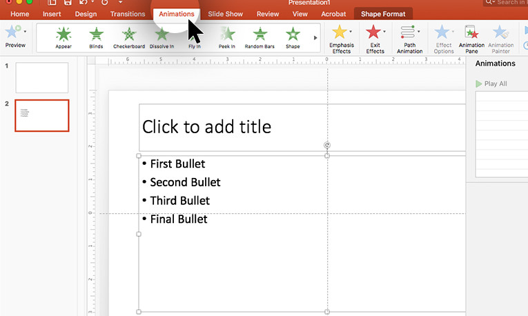 How to Add an Animation in PowerPoint