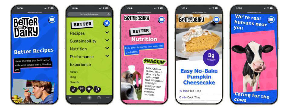 Better with Dairy website